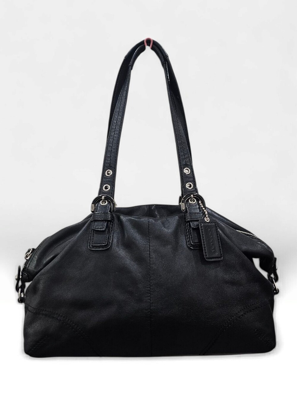 COACH Soho Black Leather Satchel Shoulderr Bag 17220